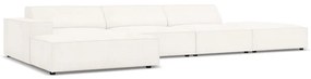 Beżowy narożnik (lewostronny) z materiału bouclé Jodie – Micadoni Home