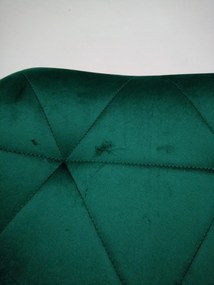 PROMOCJA Krzesło barowe z czarną nogą WEST VELVET, zielony II. jakość