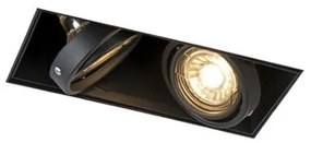 Inteligentny reflektor wnękowy czarny w komplecie z 2 żarówkami WiFi GU10 Trimless - Oneon 2 Nowoczesny Oswietlenie wewnetrzne