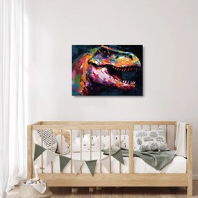 Obraz na szkle - Dinozaur, malarstwo (70x50 cm)