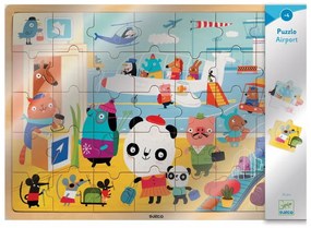 Dziecięce puzzle drewniane Djeco Lotnisko