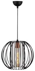 Lampa wisząca w czarno-brązowym kolorze z metalowym kloszem ø 33 cm Fellini – Opviq lights