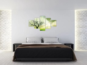 Obraz drzewa na łące (125x70 cm)