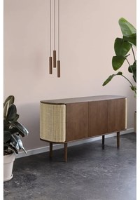 Beżowa niska komoda w dekorze dębu 150x75 cm Treasures – UMAGE