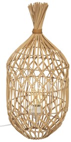 Lampka stołowa, ażurowa z rattanu, Ø 25 x 55 cm