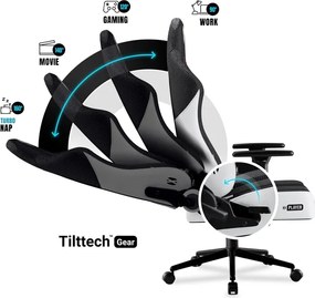 Fotel do grania dla młodzieży Diablo X-Player 2.0 Small Size, kolor biało-czarny