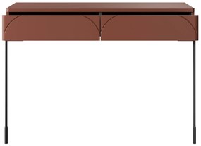 Konsola / toaletka Sonatia 100 cm z dwoma szufladami - burgund