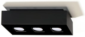 Plafon MONO 3 czarny SOLLUX  LIGHTING