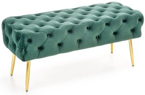 Zielone pikowane siedzisko w stylu glamour - Costro