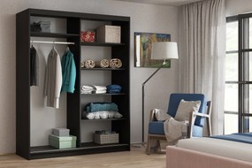 Szafa Przesuwna LINARI 100 cm z Lustrem Szafa Dwudrzwiowa