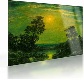 Obraz na szkle - Imitator of Ralph Albert Blakelock, Moonlight, reprodukcje (70x50 cm)