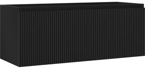 Mexen Rivel szafka łazienkowa podumywalkowa 120 cm, 1 szuflada, ryflowana , czarna mat - 91A20-12047-1-BF71