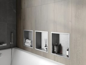 Mexen X-Wall-R półka wnękowa z kołnierzem 30 x 30 cm, inox - 1910303010