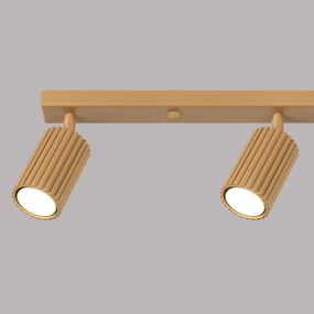 Listwa oświetleniowa 4-punktowa KARBON 4L złota ryflowana SOLLUX  LIGHTING
