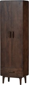 Szafka z litego drewna mango w ciemnym naturalnym kolorze 60x200x35 cm Liya – WOOOD