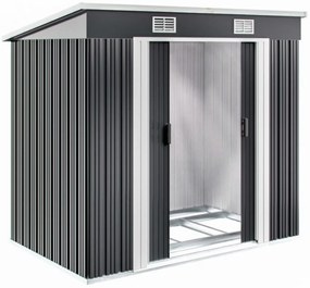 Domek narzędziowy L do ogrodu antracytowy Jurhan