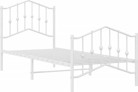 Białe metalowe łóżko loftowe 100x200 cm D8-F82