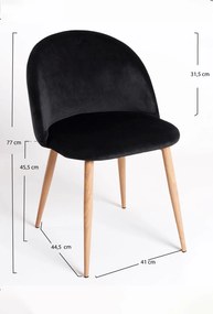 Zestaw 4 Krzese Vint Aksamitne