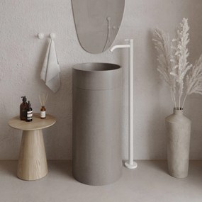 Umywalka betonowa wolostojąca bez otworu na baterię DELIS | Różne kolory : Kolor - Cappuccino