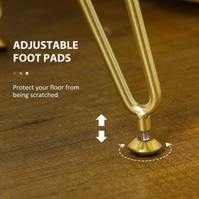 HOMCOM Nowoczesny Puf z Metalowymi Nogami, Miękkim Siedziskiem, do Salonu, Sypialni, Przedpokoju, Kremowy