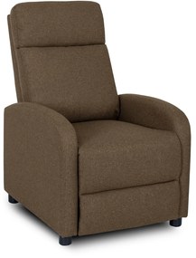 Fotel Rozkładany Wypoczynkowy z Podnóżkiem DANNY Brązowy Nowoczesny