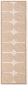 Dywan zewnętrzny dwustronny Duet kremowo-beżowy 80 cm x 250 cm