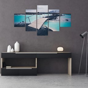 Obraz drewnianego mostu (125x70 cm)