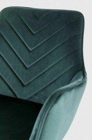 Welurowe krzesło do jadalni z podłokietnikami Fig Velvet Signal