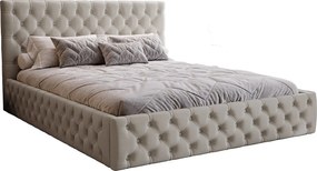 Łóżko 200x200 cm Verti Slim - pojemnik, stelaż, jasny szary (Magic Velvet 2218)