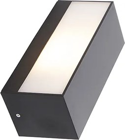 Nowoczesna lampa ścienna czarna IP65 - Houks