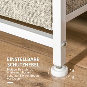 HOMCOM Komoda Sideboard 7 Szuflad Nowoczesny Design Jasnoszary Praktyczna i Stylowa 635x30x71cm | Aosom PL