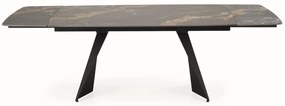 Stół rozkładany ARMANI 165(241)x90 czarny marmur/czarny HALMAR