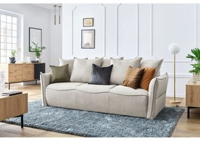 Kremowa rozkładana sofa 226 cm Leon – Bobochic Paris