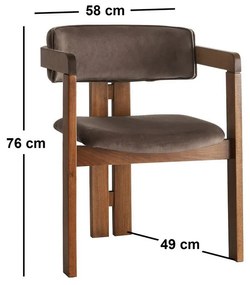 Krzesło do jadalni CO Dark Brown and Walnut