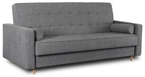 Sofa z Funkcją Spania MALTA Wersalka Rozkładana Dwuosobowa Szara Nowoczesna do Salonu