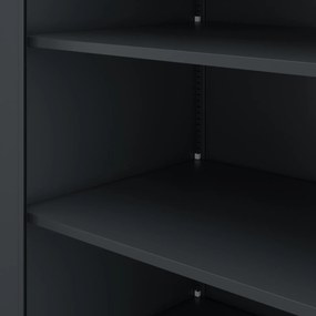 Szafa biurowa metalowa Jan II D600 szeroka i głęboka, 115x60x185 cm, kolor antracyt