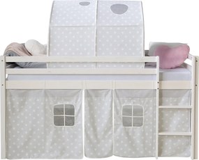 Łóżko dziecięce 90x200 cm białe z gwiazdkami