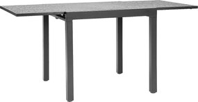 Rozkładany Stół do Jadalni SucceBuy na Taras Zewnętrzny, Prostokątny Stół Bistro 80-160 cm dla 4-6 Osób, Rama z Aluminium I Listwy ze Stali