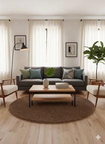 Dywan shaggy Best jednokolorowy cappuccino 160 cm x 160 cm koło