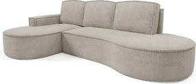 Narożnik MOLLY Lewostronny z funkcją spania, wolnostojący tkanina CURIO 11 Popielaty