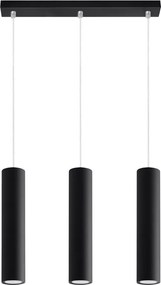 Czarna metalowa lampa wisząca Castro – Sollux