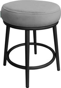 Taboret Ben tkanina Welur stelaż metalowy STOŁEK LOFT : Kolor Stelaża - Czarny , Kolor tkaniny - VELVET - MG17, Typ tkaniny - Velvet