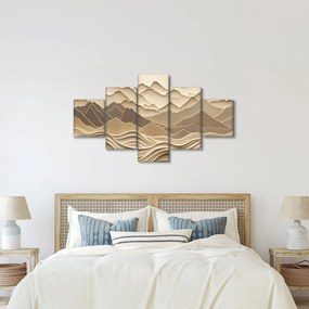 Obraz - 3D linie gór (125x70 cm)