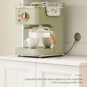 HOMCOM Biała szafka kuchenna z regulowaną półką drzwi akrylowe otwór na kable do kuchni i salonu | Aosom PL