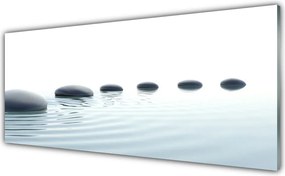 Panel Szklany Spokój Zen: Kamienie i Woda