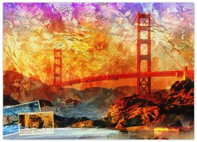 Obraz na szkle - Golden Gate, San Francisco, Kalifornia (70x50 cm)