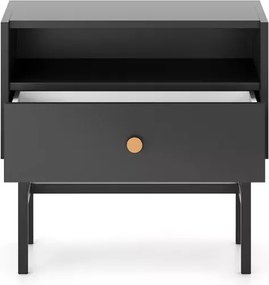 Szafka nocna Alderia – nowoczesna szafka z jedną szufladą w dwóch eleganckich kolorach