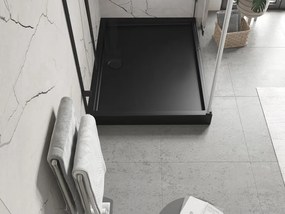 Mexen Flow+ brodzik prostokątny 90 x 70 cm, czarny mat - 46R707090H