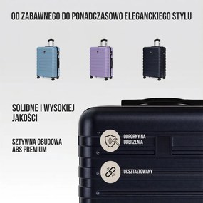 Zestaw walizek podróżnych NEW YORK, 3-elementowy, ABS, ciemnoniebieski Deuba