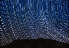 Obraz na szkle - nocne gwiazdy i niebo (70x50 cm)